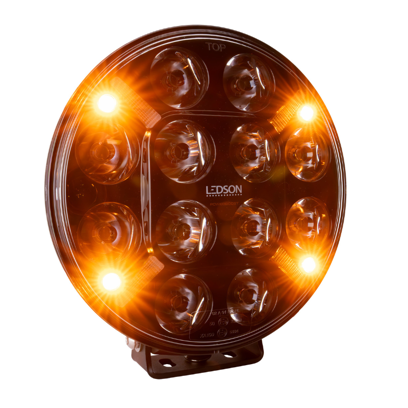 Proiector LEDSON Pollux9+, Spot, 120W, 21.8cm, IP68, 12/24V, cu stroboscop si pozitie alb/galbena, Powerboost [4]