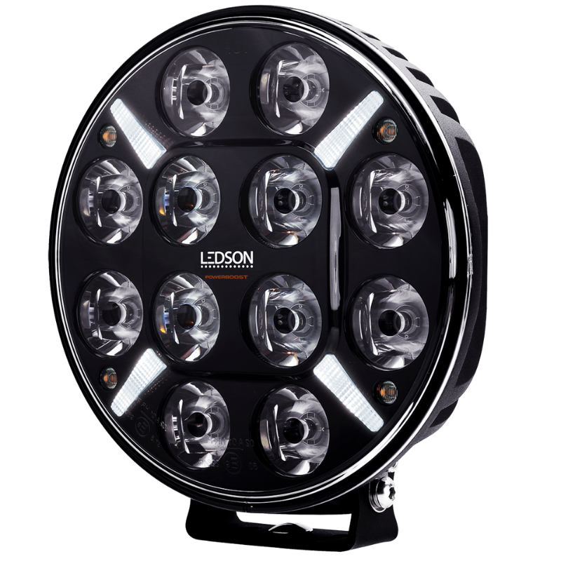 Proiector LEDSON Pollux9+, Spot, 120W, 21.8cm, IP68, 12/24V, cu stroboscop si pozitie alb/galbena, Powerboost [8]