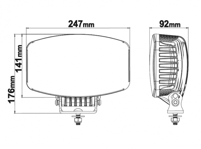 Proiector Orion10+ cu stroboscop, 100W, 12  24V, pozitie albgalbena - Ledson 33490429 [8]