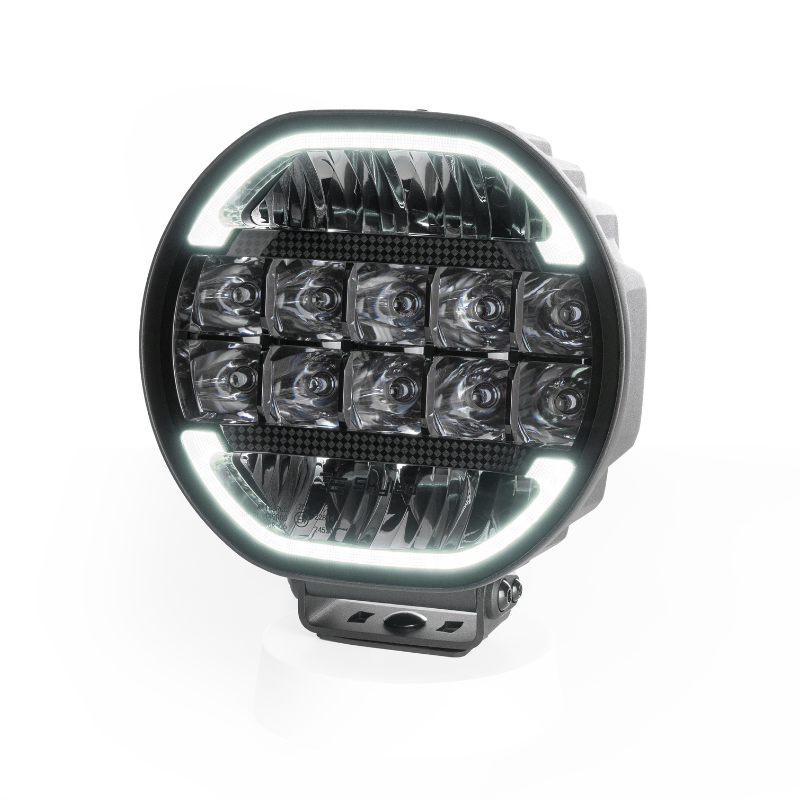 Proiector Suplimentar LED, SCALLOP 9X, 22cm, 180w, 10600lm, Pozitie Dinamica Alb/Portocaliu, 680m [4]