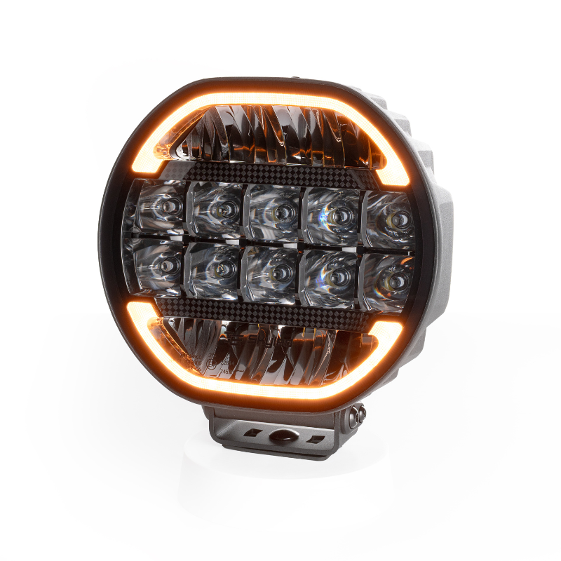 Proiector Suplimentar LED, SCALLOP 9X, 22cm, 180w, 10600lm, Pozitie Dinamica Alb/Portocaliu, 680m [5]