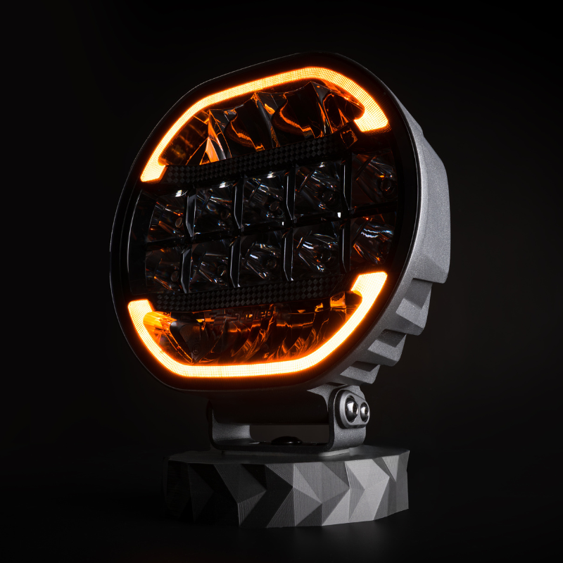 Proiector Suplimentar LED, SCALLOP 9X, 22cm, 180w, 10600lm, Pozitie Dinamica Alb/Portocaliu, 680m [11]