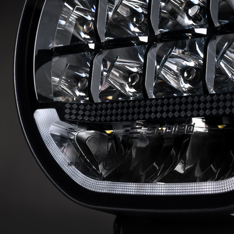 Proiector Suplimentar LED, SCALLOP 9X, 22cm, 180w, 10600lm, Pozitie Dinamica Alb/Portocaliu, 680m [12]