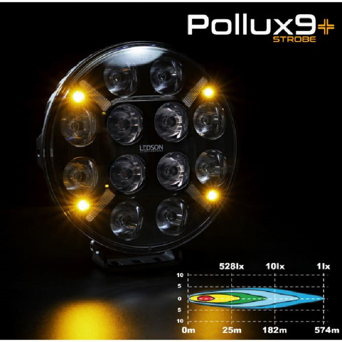Proiector suplimentar Pollux9+ cu stroboscop inclus, Spot, LED, 120W, pozitie alb galbenaportocalie - Ledson 33491235 [2]
