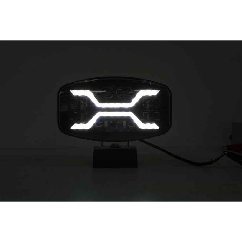 Proiector Tir, Camion, Off Road, LED X Spider cu pozitie, faza si stroboscop portocaliu, 12/24V, 24.5cm, omologat [3]