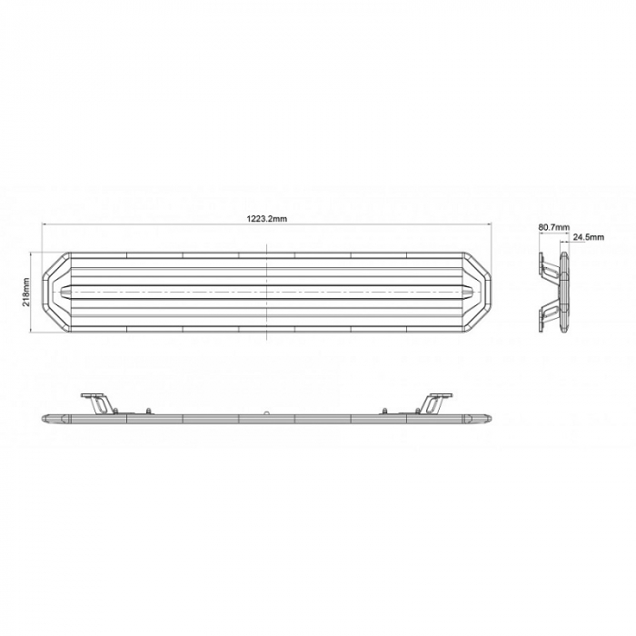 Rampa de avertizare cu telecomanda, 120cm - Truck LED BLK0042 (3) [3]