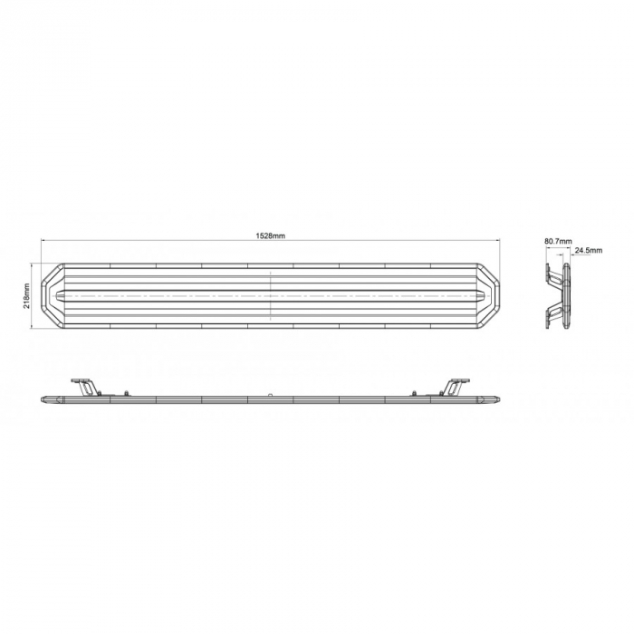 Rampa girofar LED, 1528mm, 1224V, joc lumini, cu telecomanda - Truck LED BLK0043 [5]