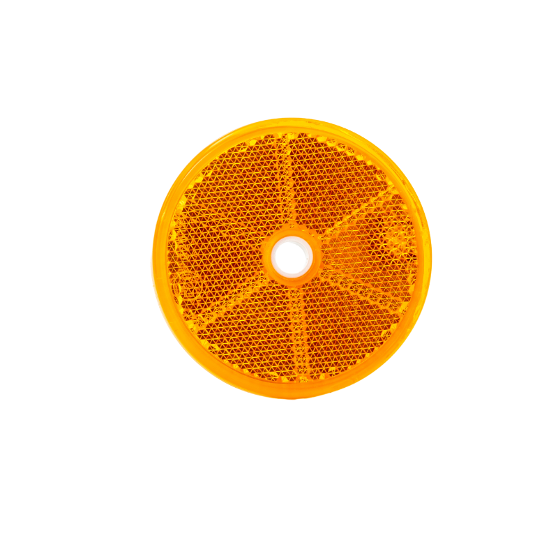 Catadioptru, Reflector rotund alb, galben, roșu cu orificiu de montare Ø60 mm [2]