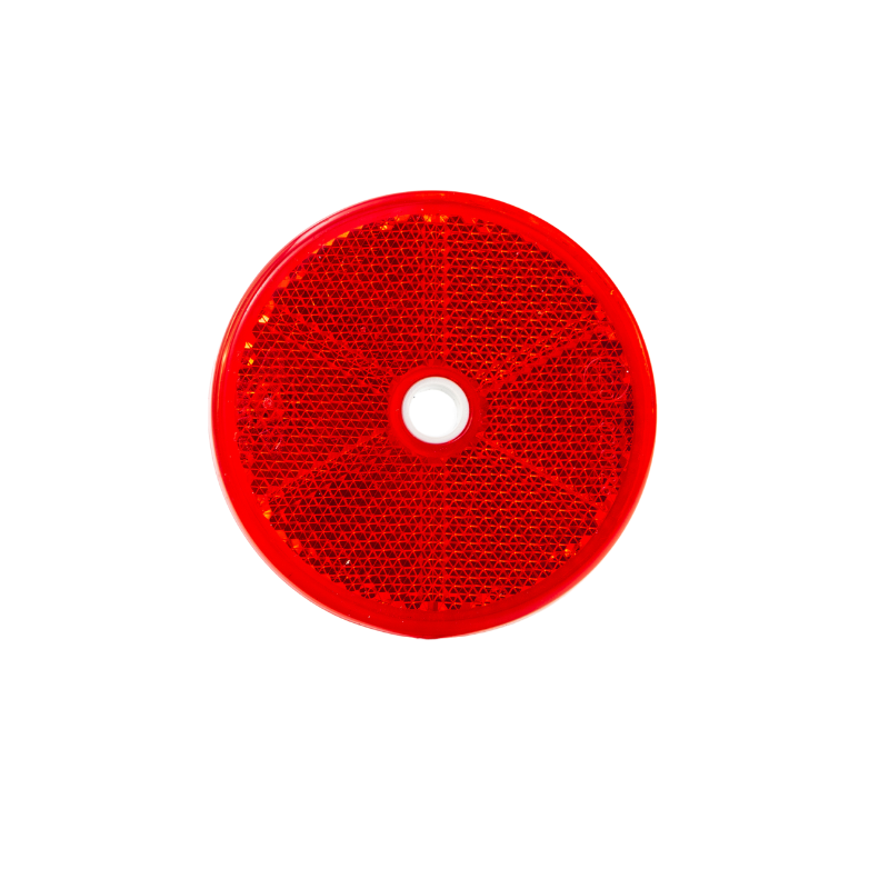 Catadioptru, Reflector rotund alb, galben, roșu cu orificiu de montare Ø60 mm [2]