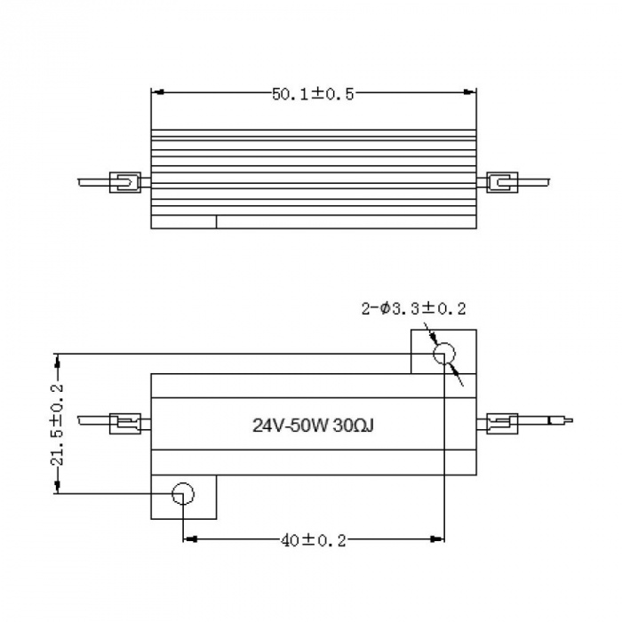 Rezistor 50w, 8Ohm, 24V, anulator eroare bec ars pentru LED-uri - Truck LED E1369 [3]