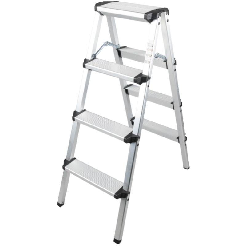 Scara Dubla Aluminiu, 4 Trepte, Inaltime Utila 97 cm, Sarcina Maxima 150 kg, Pliabila [1]