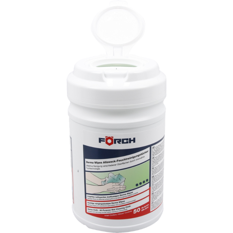 Servetele umede universale, Derma Wipes, 50 buc, 27x26,6cm, dozator [2]