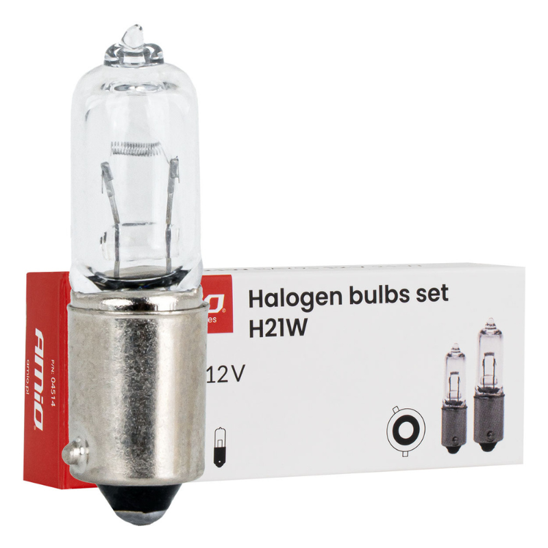 Bec Halogen H21W, 12V 21W, set 10 bucati, pentru pozitie, marsarier, DRL, piese auto [1]