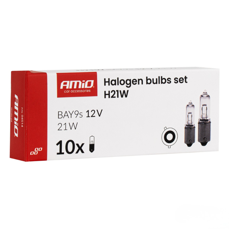Bec Halogen H21W, 12V 21W, set 10 bucati, pentru pozitie, marsarier, DRL, piese auto [5]