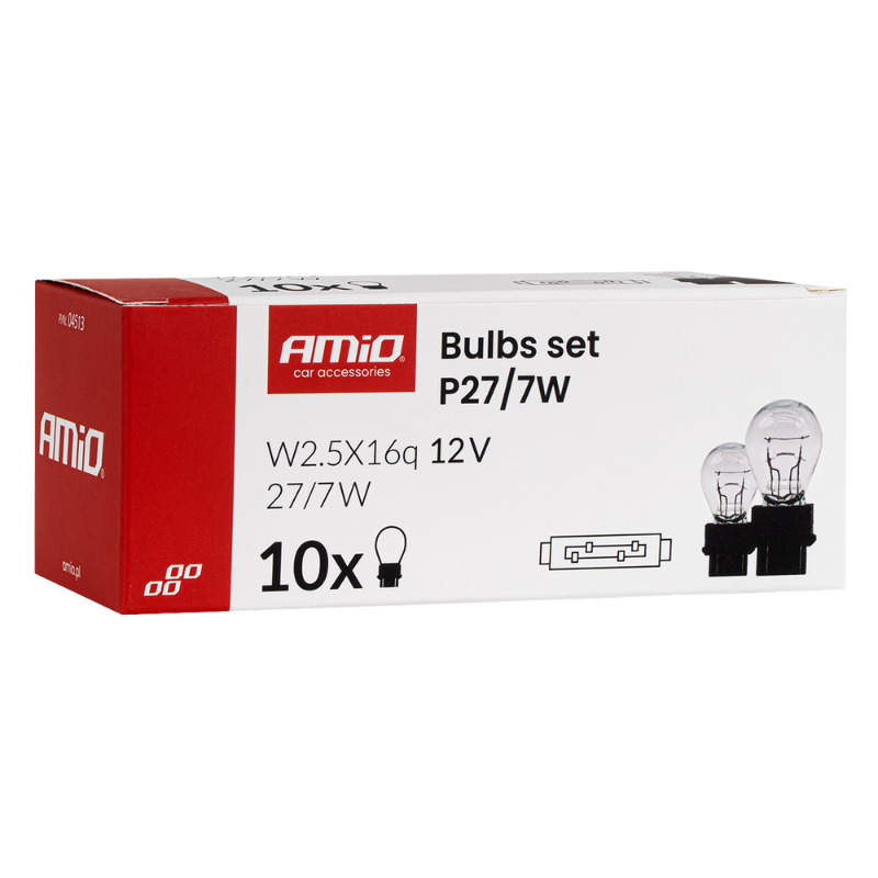 Set 10 becuri P27/7W, 12V 27/7W, filament dublu, pozitie, frana, piese auto [4]