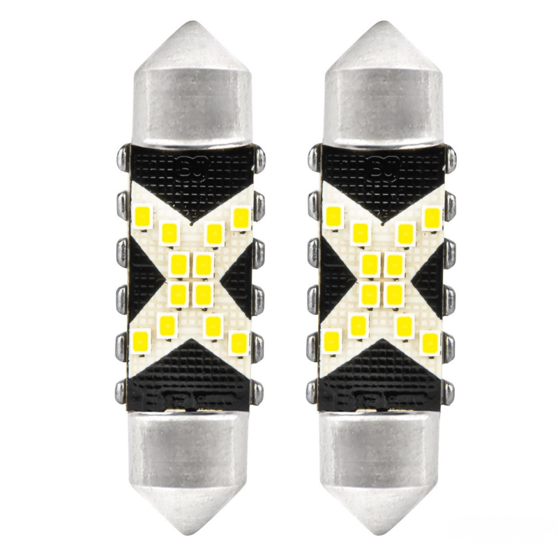 Set 2 Becuri LED CANBUS, C5W Festoon 39mm, 12SMD 2016, 5500K, 12/24V [2]