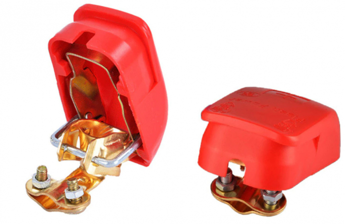 Set 2 Borne pentru baterie auto Profesionale cu deconectare - conectare rapida, 6 / 12V [9]