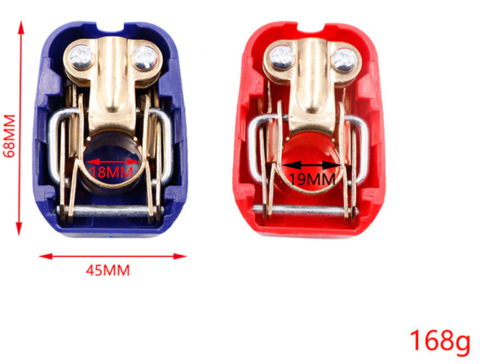 Set 2 Borne pentru baterie auto Profesionale cu deconectare - conectare rapida, 6 / 12V [3]