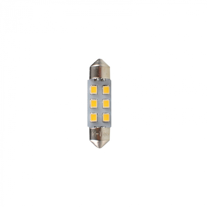 Set 2 bucati bec LED, C5W, 36mm, SV8.5, 12V, Alb  LB028W [2]