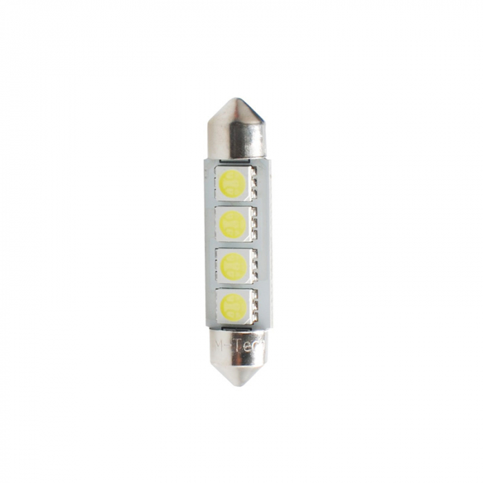 Set 2 bucati bec LED, C5W, 41mm, CANBUS, SV8.5, 12V, Alb  LB311W [2]