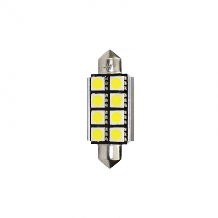 Set 2 bucati bec LED, C5W, 41mm, SV8.5 ,12V, Alb - M-TECH  LB030W [2]
