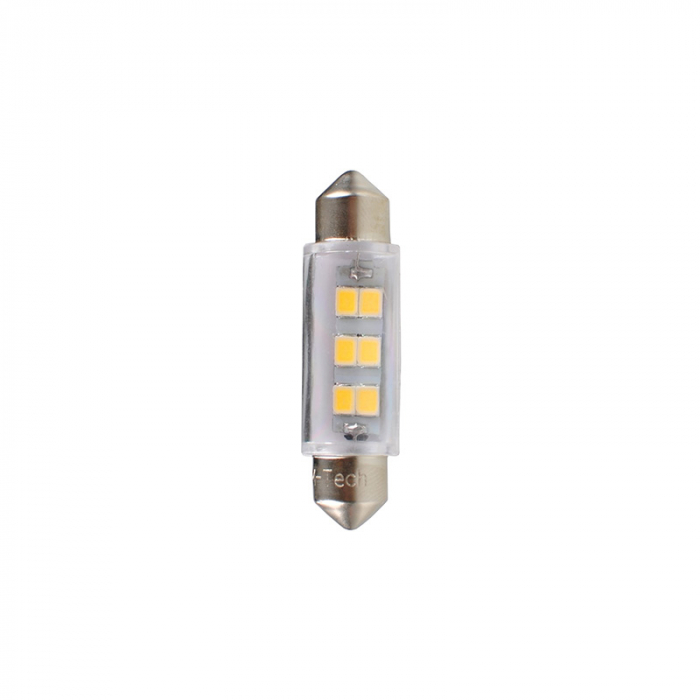 Set 2 bucati bec LED, C5W, 41mm, SV8.5, 12V, Alb  LB091W [2]
