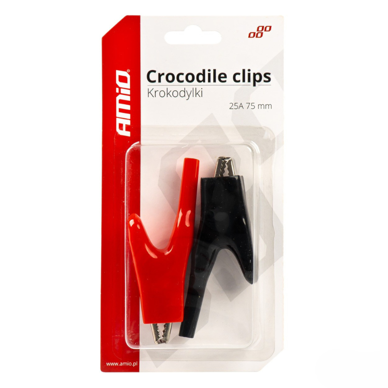 Set 2 Cleme Crocodil 25A, 75mm - Pentru Baterie Auto [5]