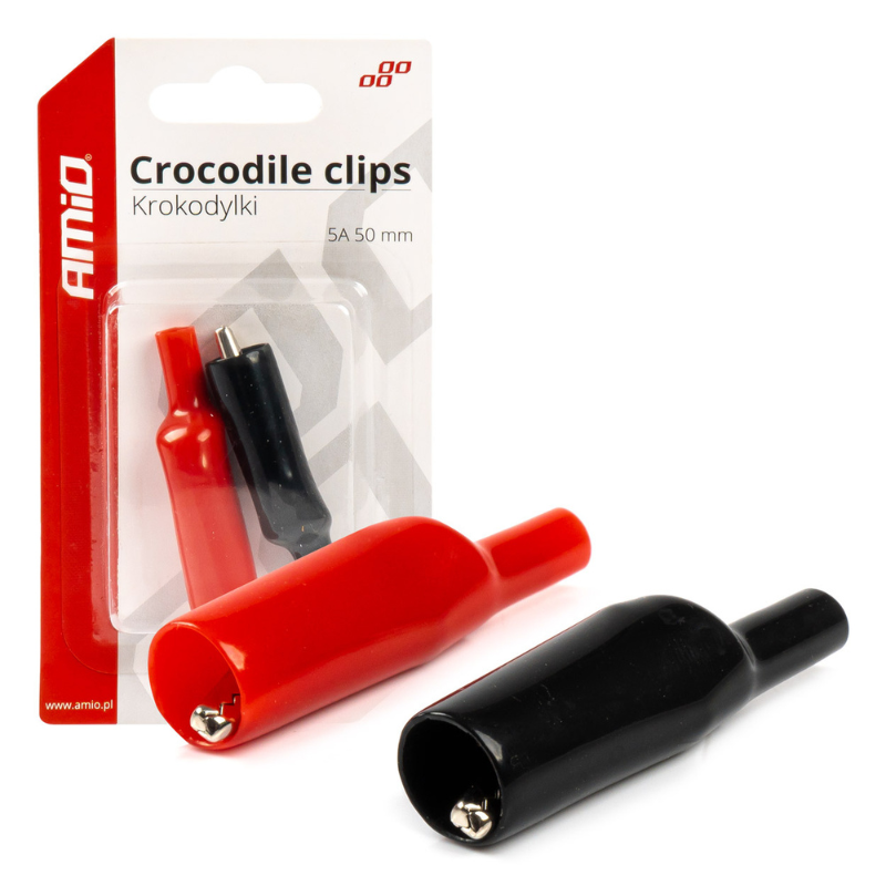 Set 2 Cleme Crocodil 5A, 50mm - Pentru Baterie Auto [1]