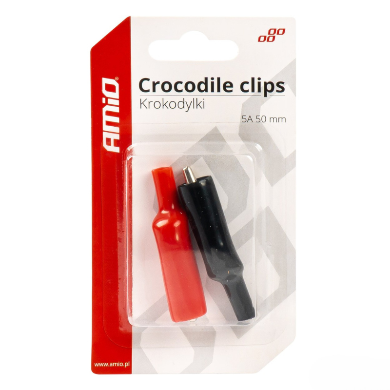Set 2 Cleme Crocodil 5A, 50mm - Pentru Baterie Auto [6]