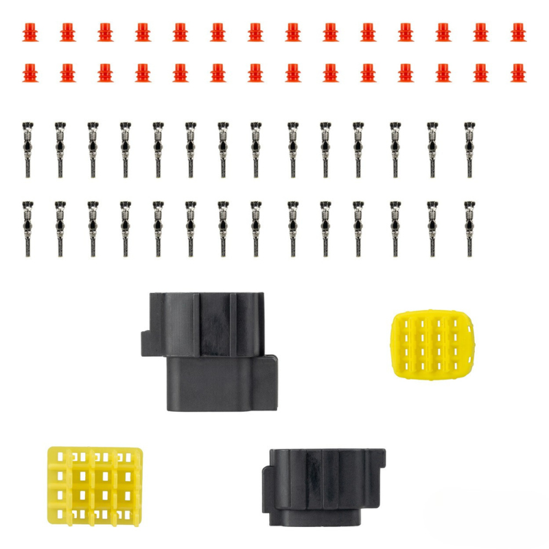 Set 2 conectori, tata + mama etansi, de la 1 la 16 pini 2.2mm, auto/industrial [3]