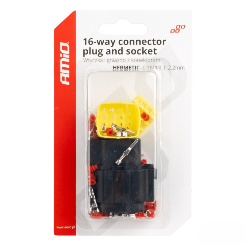 Set 2 conectori, tata + mama etansi, de la 1 la 16 pini 2.2mm, auto/industrial [5]