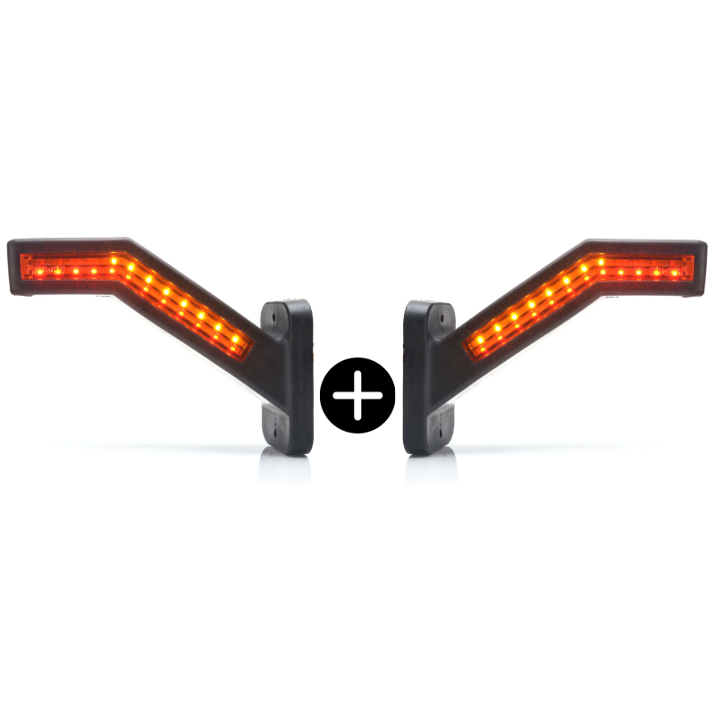 Set 2 lampi gabarit LED cu brat, semnalizare dinamica si stop, 12-24V, IP 66/68, 18.5cm [9]