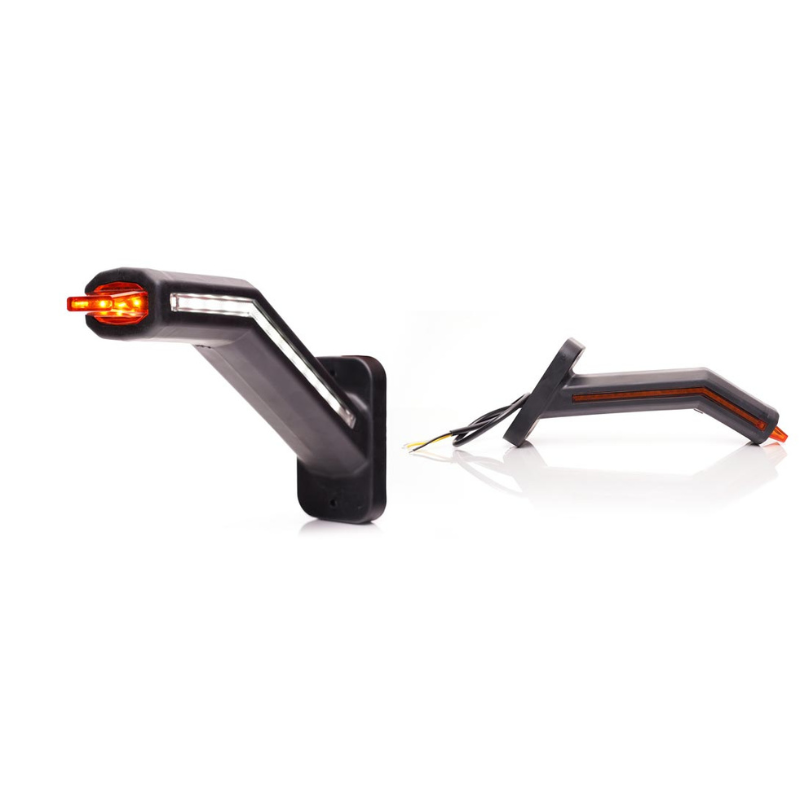 Set 2 lampi gabarit LED cu brat si semnalizare dinamica, 12-24V, IP 6K9K, 18.5cm [5]