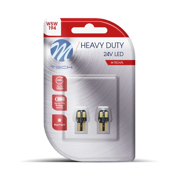 Set 2 x becuri LED, W5W, Canbus, lumina Alba, 24V [2]