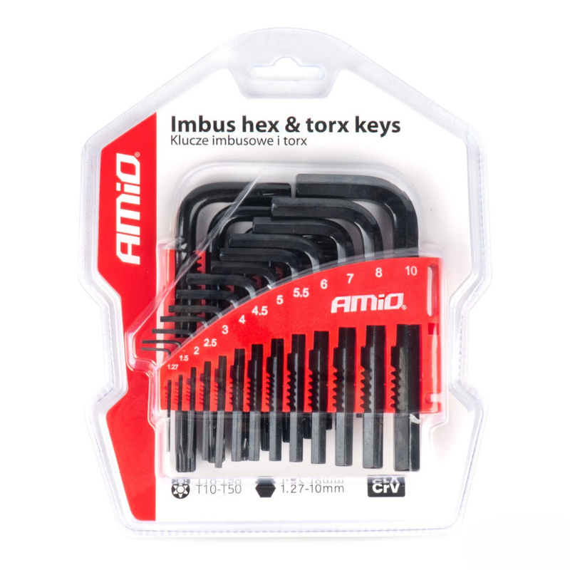 Set 22 Chei Imbus Hexagonale si Torx CRV Negre [5]