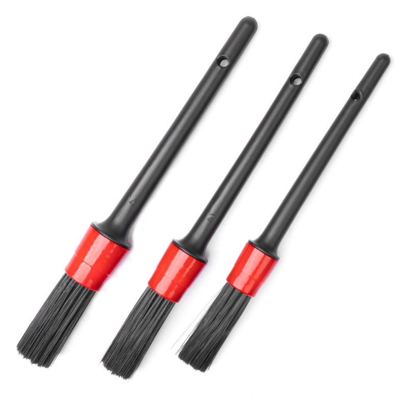 Set 3 Perii Detailing Auto, maner ergonomic, peri sintetici [2]