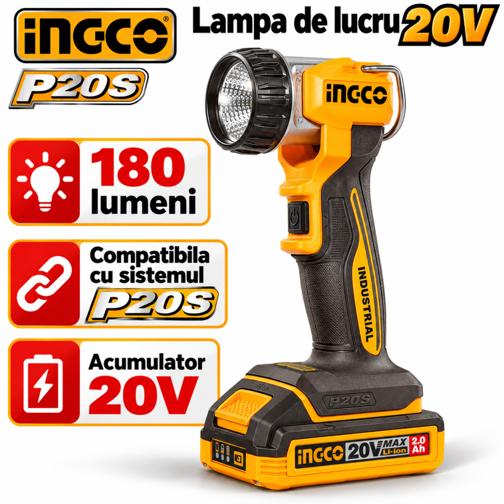 Set 5 scule electrice 20V brushless cu 2 acumulatori 4Ah si troliu, P20S [6]