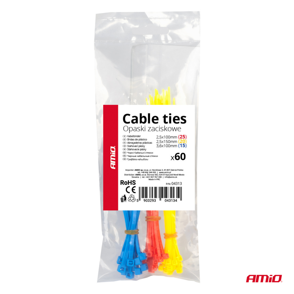 Set 60 Bride Cablu (Soricei) Plastic Multicolor [5]