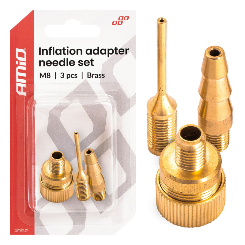 Set adaptoare umflare, 3 piese, alama, pentru mingi, saltele, jucarii [1]