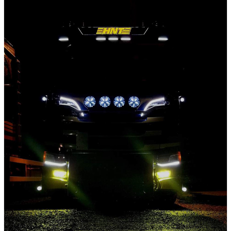 Set Banda LED laterala portocalie si alba, 24V, contur, pozitie, Scania [4]