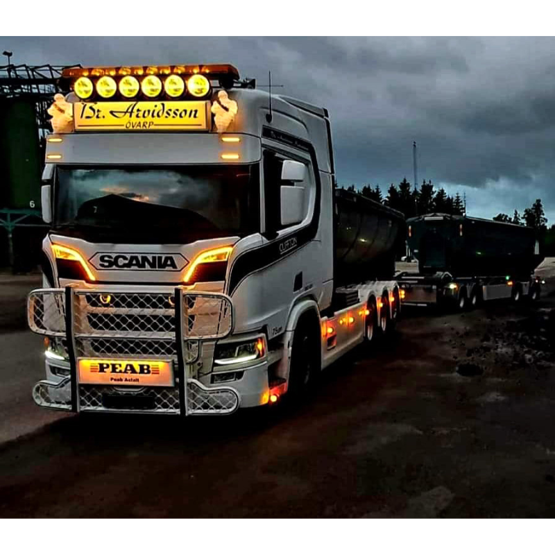 Set Banda LED laterala portocalie si alba, 24V, contur, pozitie, Scania [5]