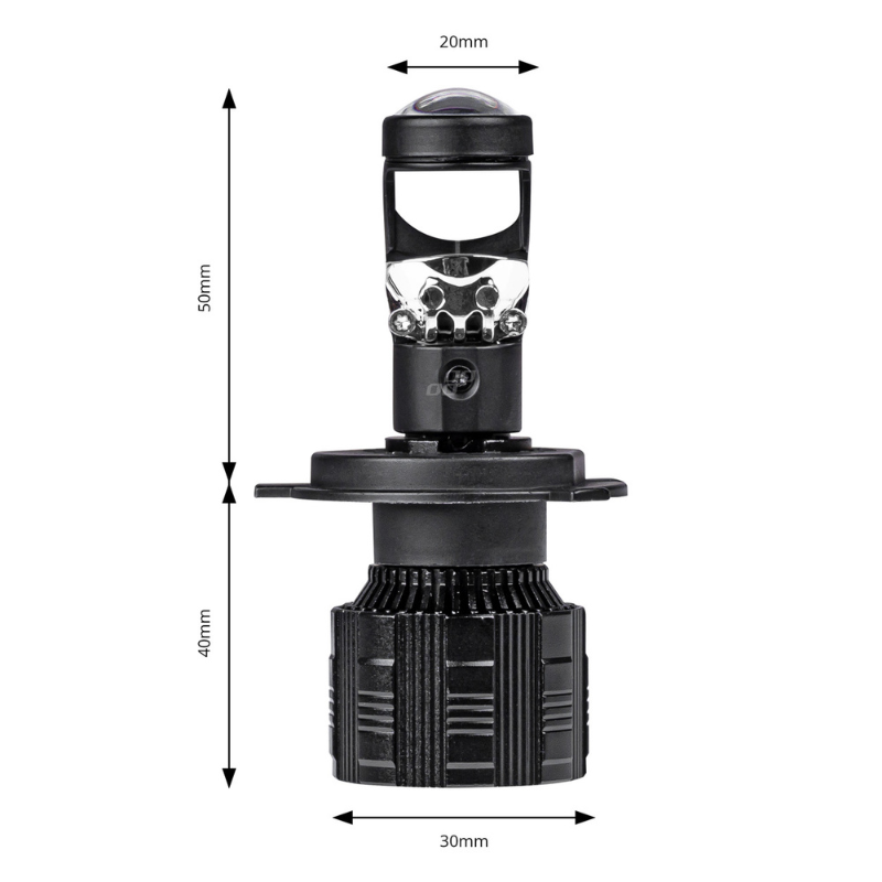 Set Becuri LED H4, H19, cu Lentila PL, 5000K, 9-36V, 30W, 1899Lm [4]