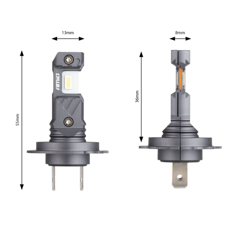 Set Becuri LED Hibride H7/H18 Seria, CANBUS, 5600Lm, 6000K, 60W, Dimensiune Standard [7]