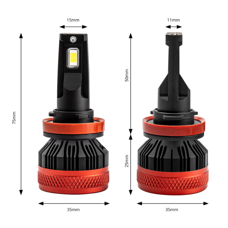 Set Becuri LED Seria X3 H8/H9/H11/H16, 9900lm, 6500K, Canbus [3]