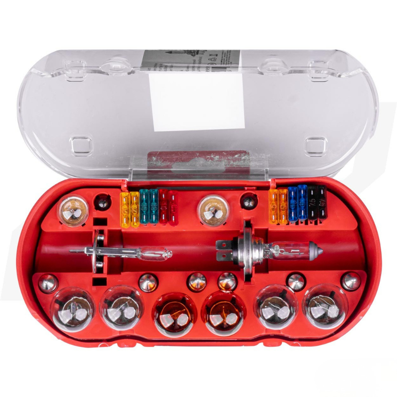 Set becuri si sigurante auto, rezerva halogen, 30 piese, H1 + H7, 12V [3]