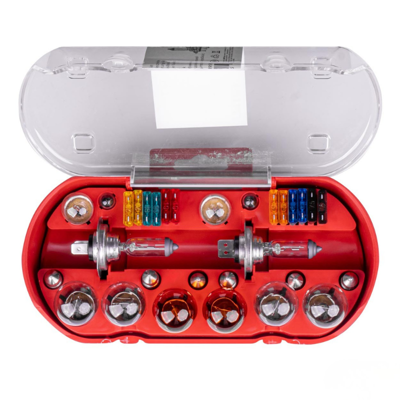 Set becuri si sigurante auto, rezerva halogen, 30 piese, H7 + H7, 12V [3]