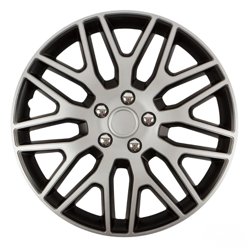Set capace roti auto Dakar, negru/argintiu, 16", 4 bucati, montare rapida [2]