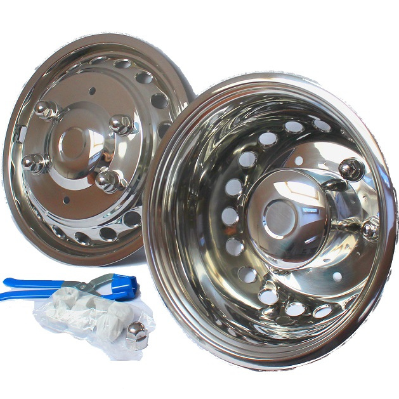 Set capace roti, otel inoxidabil, 16 inch, Mercedes Sprinter, VW Crafter, 18 gauri ventilatie [2]