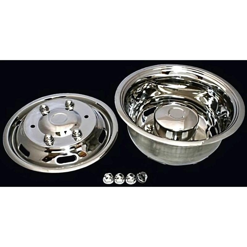 Set capace roti, otel inoxidabil, 16 inch, Mercedes Sprinter, VW Crafter, 6 gauri ventilatie [2]