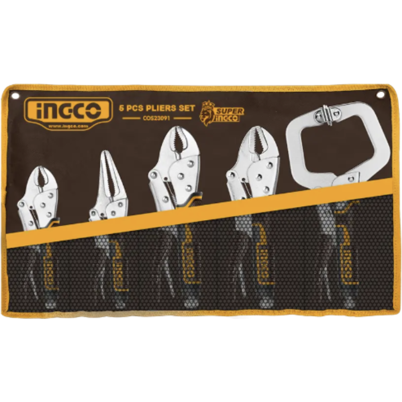 Set clesti autoblocaj, 5 piese, otel calit nichelat, manere ergonomice, husa depozitare inclusa [6]